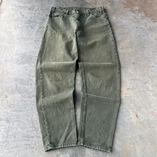 Vintage 70s 80s Levis 550 Denim Jean Orange Tab Green Skate Surf Denim 34x32