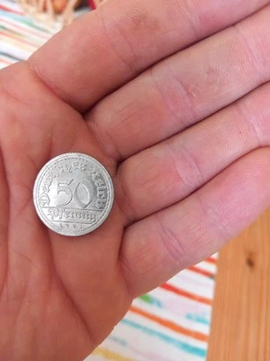 Münze, Deutsches Reich, 50 Pfennig, 1921, J - Bild 1 von 2