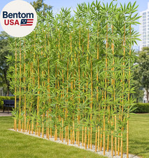 4 Ft Faux Bamboo Plant Outdoor 10 Pack, Fake Bamboo with Encrypted Leaves for Pa