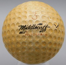 WILSON CARY MIDDLECOFF AUTOGRAPH DIMPLE GOLF BALL VULCANIZED