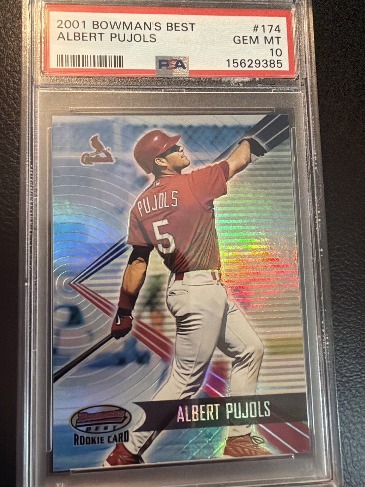 2001 Bowman’s Best Albert Pujols RC /2999 PSA 10