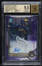2022 Bowman Chrome Prospect Purple Refractor /250 Larry Ernesto BGS 9.5 Auto br7