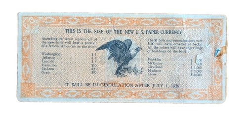 1929 Mechanics Savings Bank Rochester NY New U.S. Paper Currency Size Note