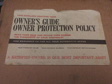 19606162 63 Original Chevroletcorvetteimpala Protection Planmanual Envelope 19606162 63 Original Chevroletcorvetteimpala Protection Planmanual Envelope