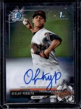 2017 Bowman Chrome Ofelky Peralta Auto Autograph 1st Prospect #CPA-OP Orioles