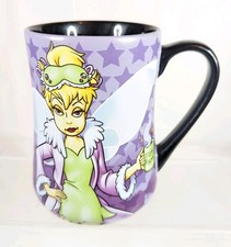 Disney Parks Tinkerbell Mug  "Mornings Aren't Magical" Ceramic Mug Purple. 