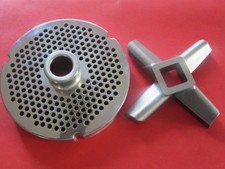 The Best ITALY 42 x 3/16" 4.5 mm Meat Grinder plate AND Heavy Duty Knife