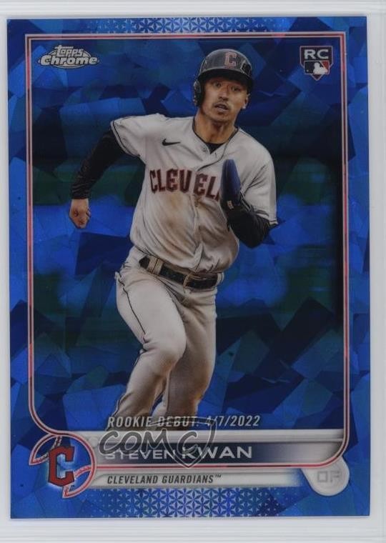 2022 Topps Chrome Update Sapphire Edition Rookie Debut Steven Kwan #US17 1t2c