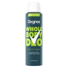 Degree Men Whole Body Deodor Spray for Men, Active Fresh Scent, Alum Free PACK 3