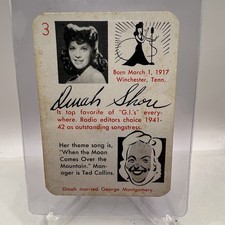 1945 Leister Game Company Autographs #3 Dinah Shore Golf HOF RC