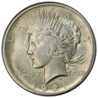 1921 $1 High Relief Peace Silver Dollar PCGS AU 58 Gold ShieldWOW!!