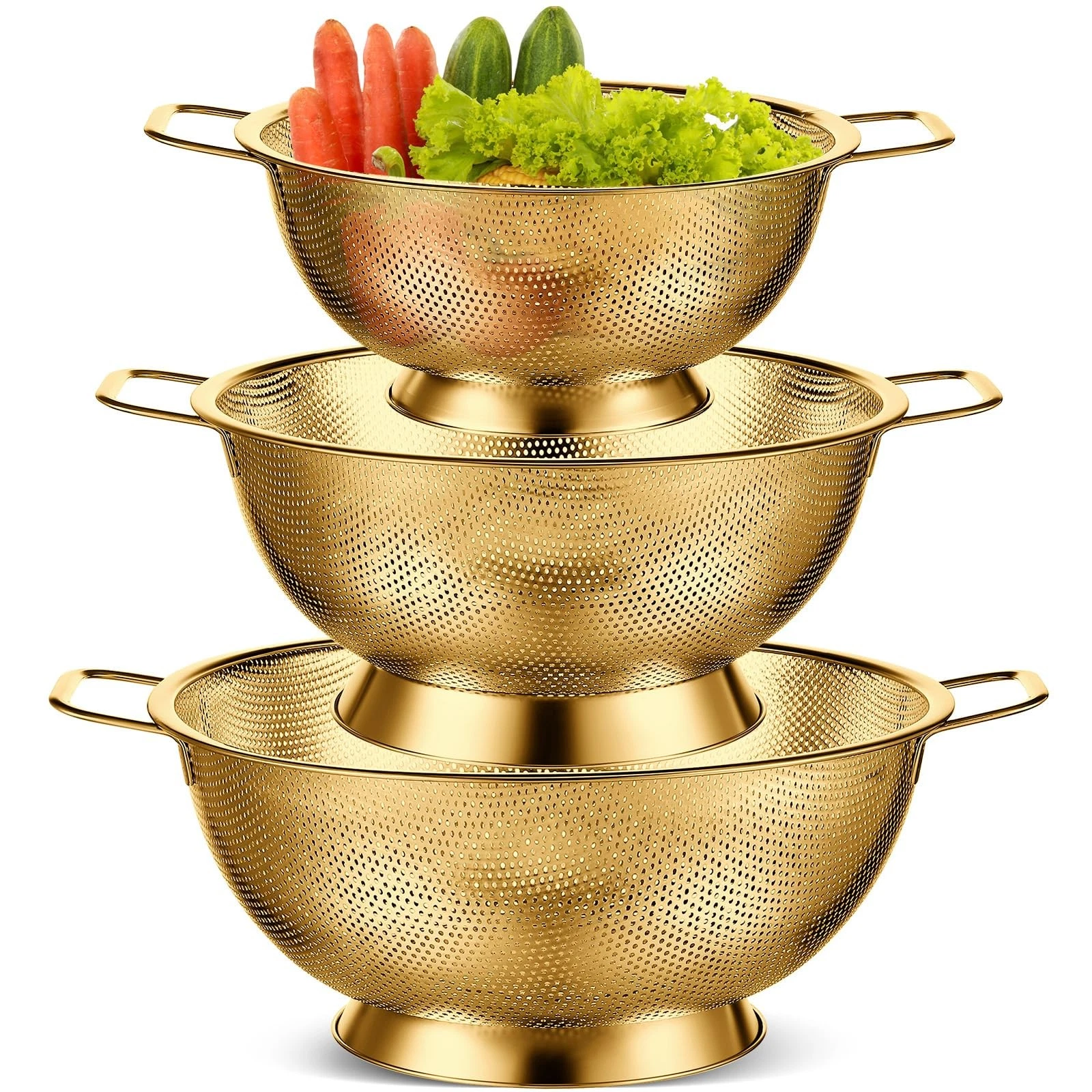 3 Pcs Stainless Steel Colander Set Colander Bowl and Sieves 1/3/5 Quart Metal...
Opens in a new wind