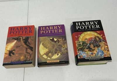 Harry Potter Books x 3 2 Hardcover 1 Paperback J K Rowling