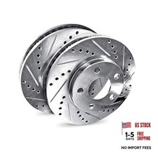 Brake Rotors Fits 2009-2014 Mini Cooper | Drilled Slotted eLINE Disc Brake