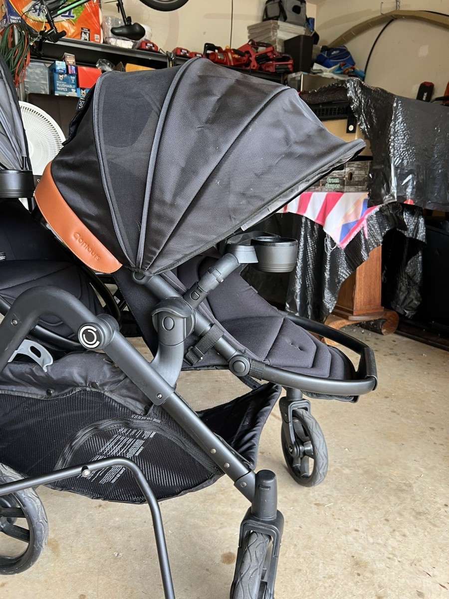 Contours Curve V2 Convertible Tandem Double Stroller-Leather trim & 360  turning | eBay
