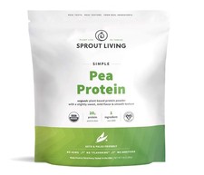 Protein Powder Organic Pea 20g Plant Based Vegan 5 Pound Sprout Living Grams