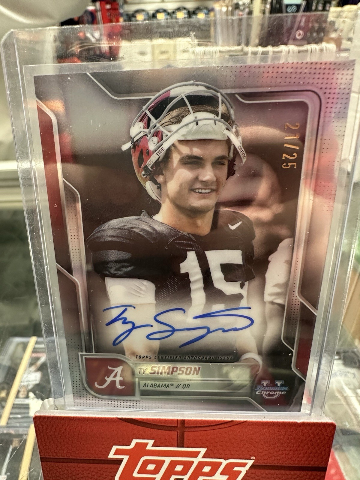 2025 Bowman Chrome Ty Simpson Image Variation Auto /25
