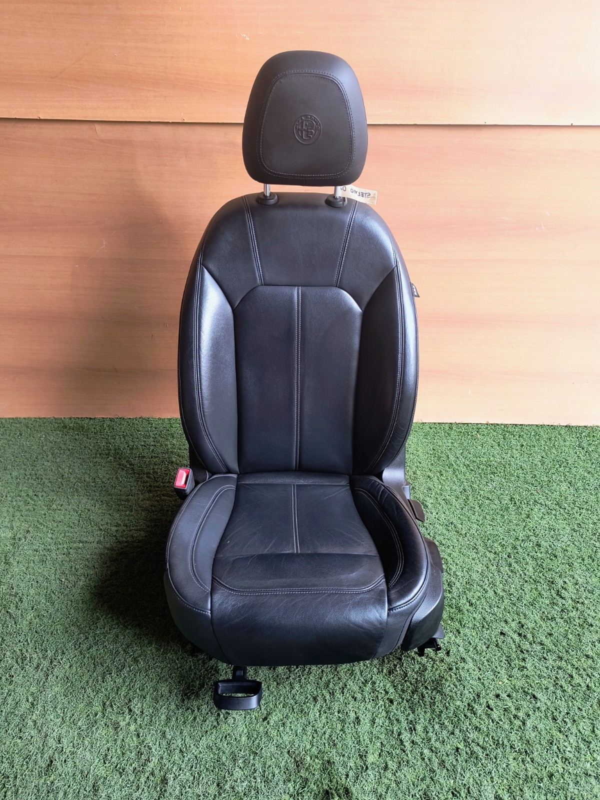 SEDILE ANTERIORE SINISTRO IN PELLE NERA ALFA ROMEO STELVIO 2.2 2017 RICAMBI AUTO