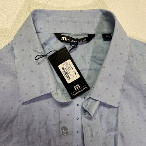 Travis Mathew Tisbury Short Sleeve Button Up Heather Kentucky Large NWT - Picture 2 of 10