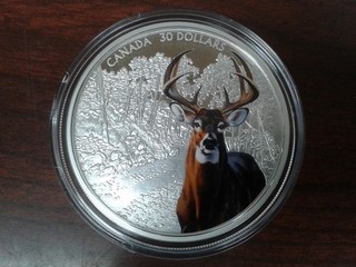 Canada 2021 $30 silver "Imposing Icons: White Tailed Deer" coin