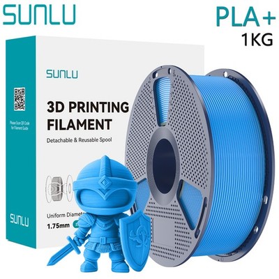 SUNLU 1KG Cyan PLA Plus 3D Printer Filament 1.75MM PLA+ Cyan 2.2lbs No Bubbles