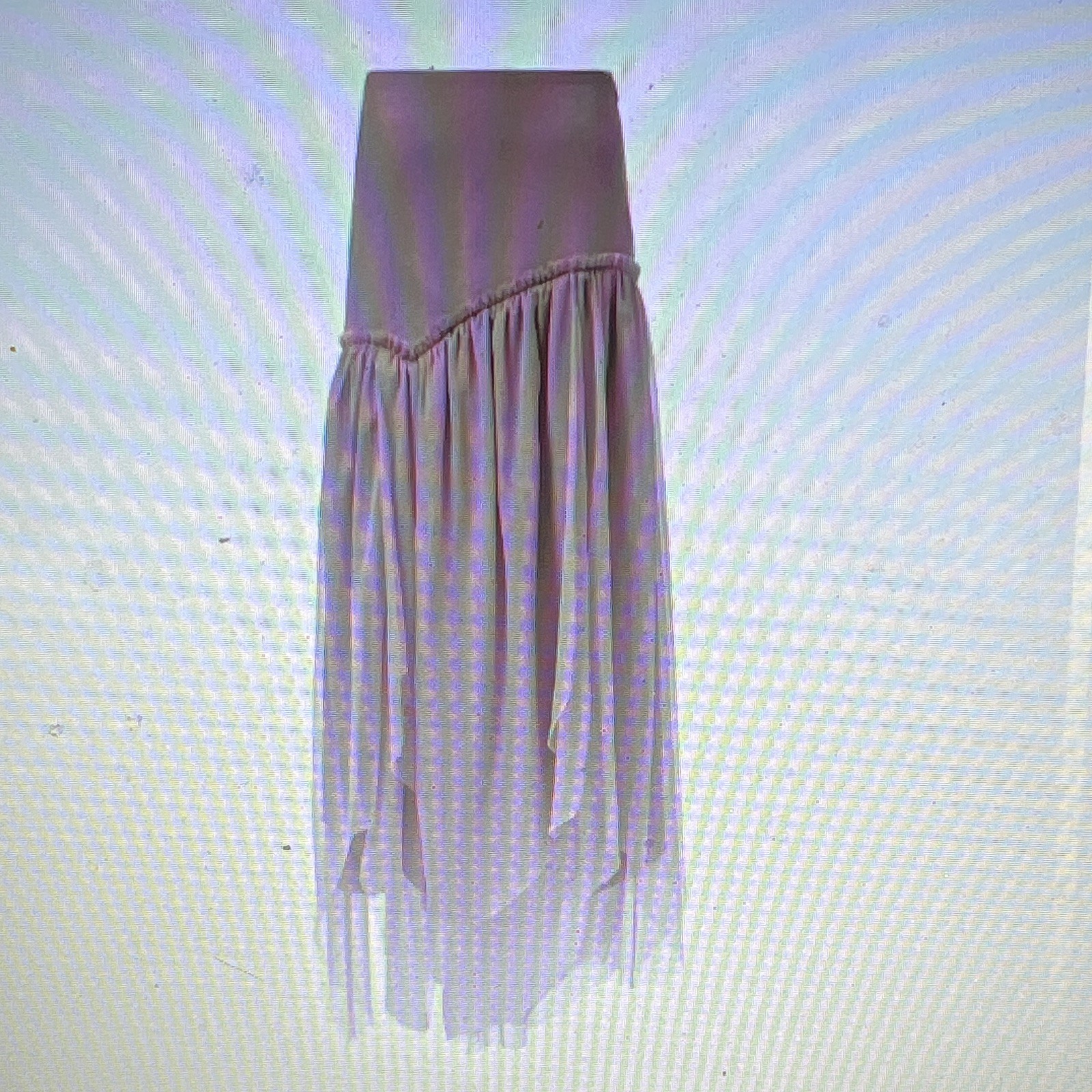Leem chiffon ruffle layered floaty Skirt dusky pink (size L) RRP £110 Selfridges image 8