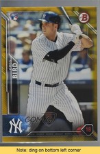 2016 Bowman Rookies Gold 47/50 Greg Bird #132 READ 7m3