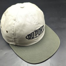 DuPont Chemicals hat vintage off-white green adjustable cap - Made in USA!