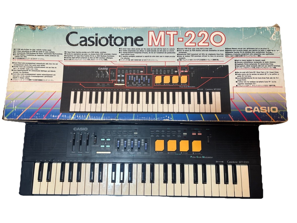 カシオトーン MT-220 casiotone Casio Casiotone MT-220 Piano Electronic Keyboard Auto Rhythm