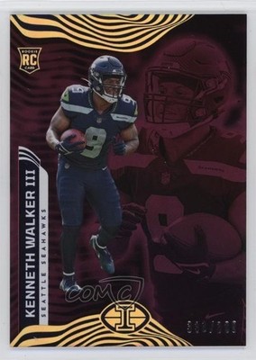 2022 Illusions Trophy Collection Pink /399 Kenneth Walker III #51 Rookie RC 0o4t