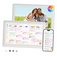 15.6" Digital Calendar Frame   Interactive Touchscreen Eletronic White