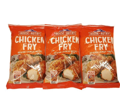 House Autry 3pc Lot Orig Crunchy Recipe Chicken Frying Mix 11oz  8/2026 (x3)