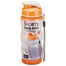 Image of LocknLock 500ml Orange Sports Handy Bottle With Carry Strap