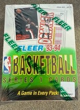 1993-94 FLEER Series 1 NBA Basketball Factory Sealed 36 Pack Box.