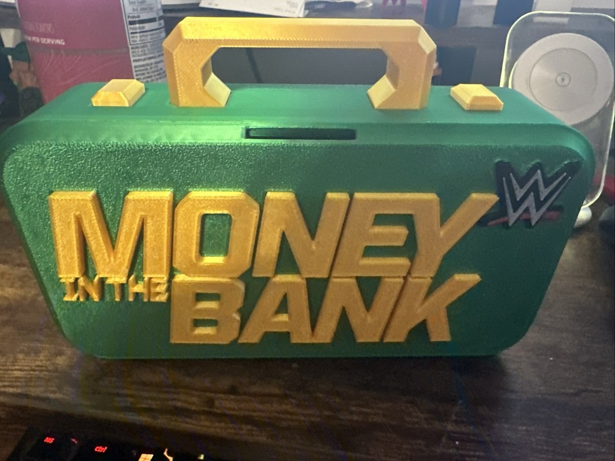 WWE Money In The Bank Briefcase Coin Bank, Piggy Bank READ