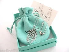 Tiffany & Co 18K Gold Fringe Flower Bead Dangling Dangle Necklace Pendant Charm