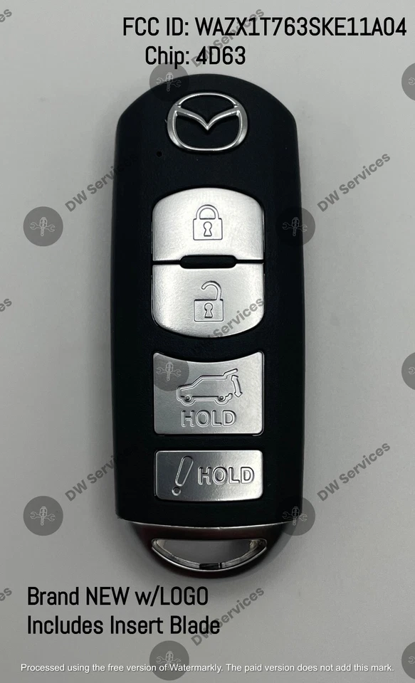 NEW! Mazda CX-7 / CX-9 PROXIMITY 4-button remote SMART key FOB WAZX1T763SKE11A04 - Image 2 of 4