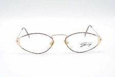 Vintage Genny 555 5008 52 18 130 Gold/Brown Oval Glasses Eyeglasses NOS