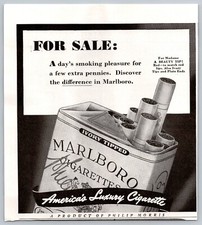 VINTAGE PRINT AD MARLBORO CIGARETTS SMOKING PHILIP MORRIS pre World War II 1941