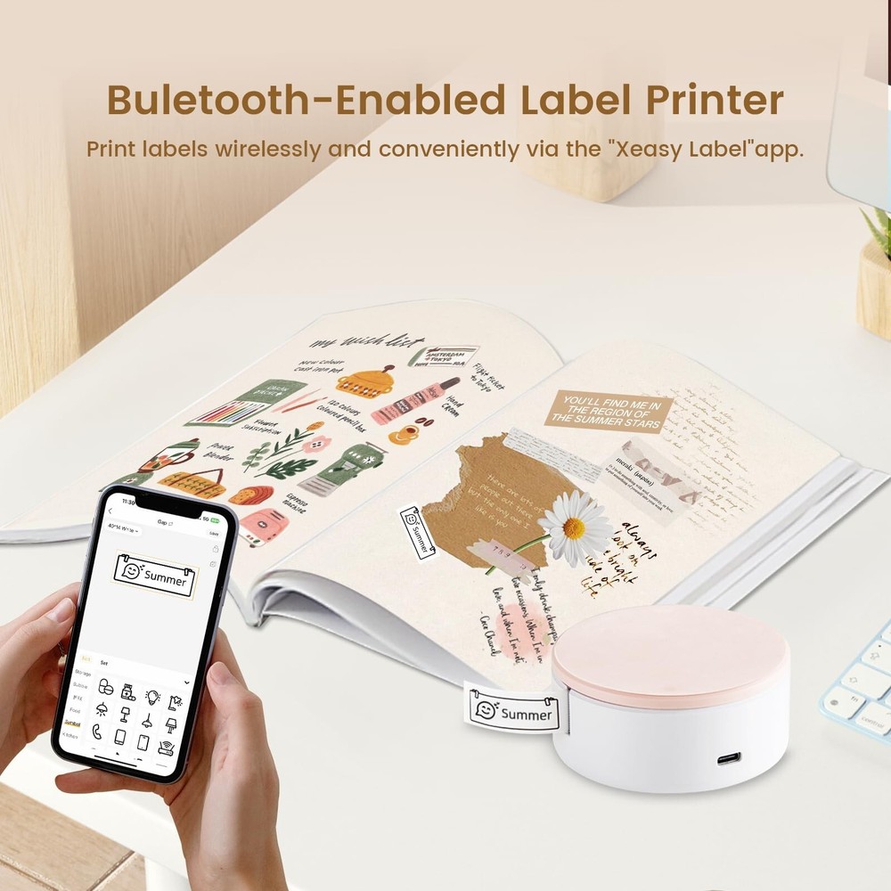 HP3 Portable Bluetooth Label Maker with Tape - Mini Wireless Printer HP3 Portable Bluetooth Label Maker with Tape - Mini Wireless Printer
