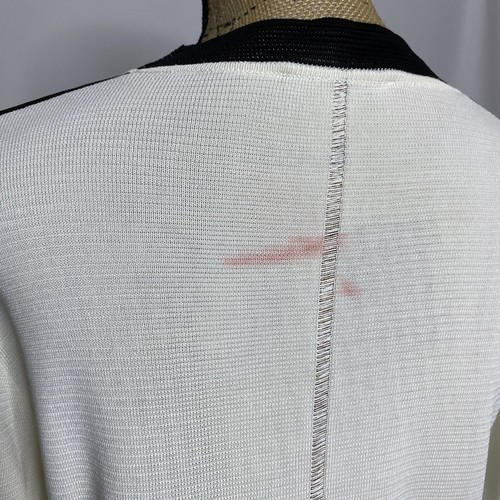 Belstaff Knit Top XS White Black Striped Long Sleeve T Shirt - Picture 11 of 11