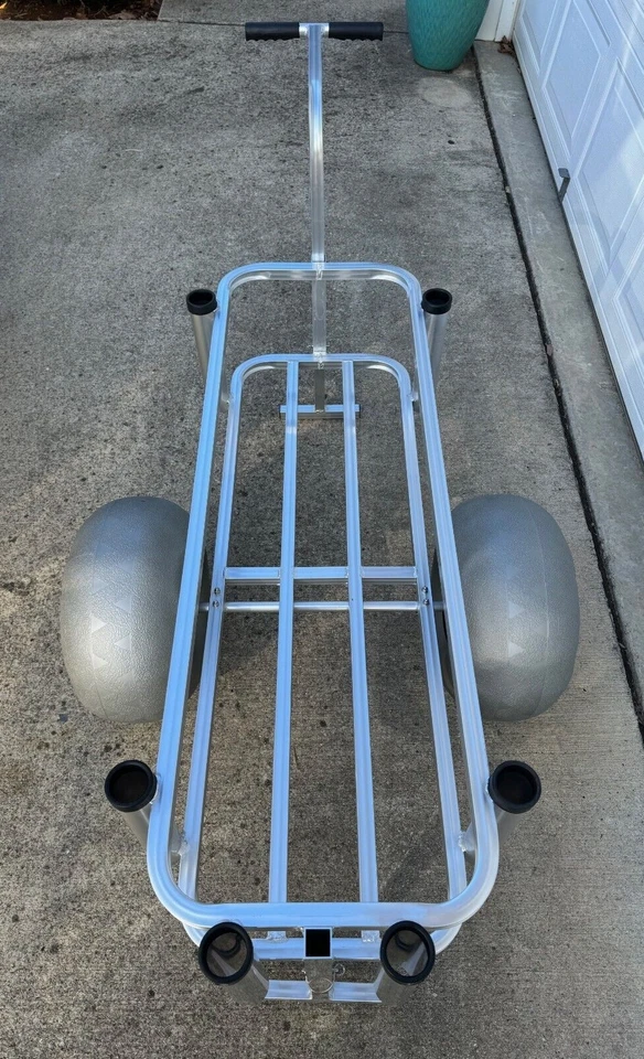 Carro de playa de pesca BEACH-WHEELS XL, NUEVO, con ruedas gris globo de 16"  Foto 4 de 4