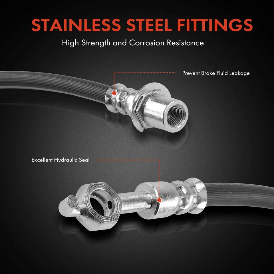 2x Manguera hidráulica de freno delantera izquierda y derecha nueva para Lexus SC430 2002-2010 Foto 4 de 4