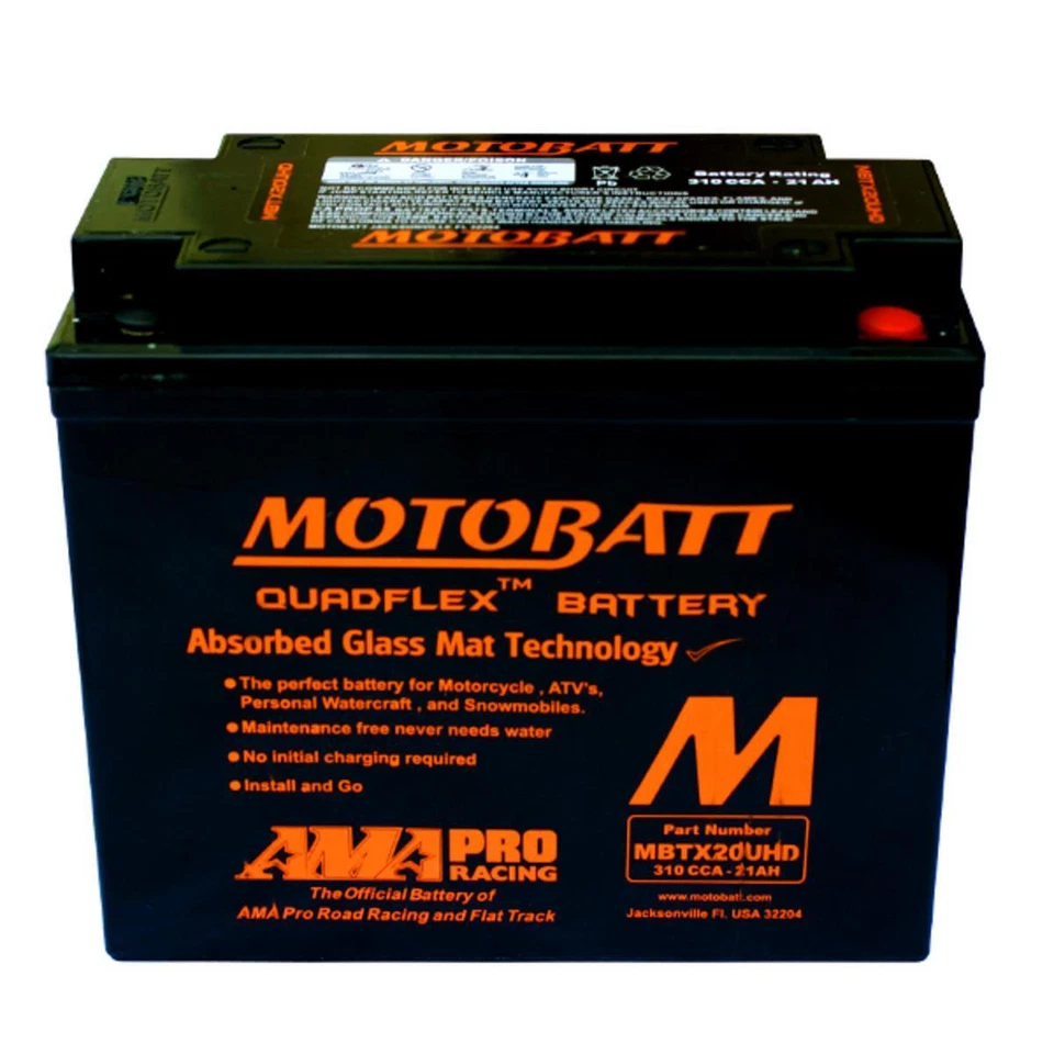 Motobatt Battery for Harley Davidson SPORTSTER 883 XLH 1986-2003 AGM - Image 3 of 4