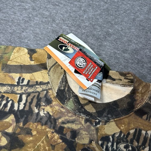Vintage Jerzees Camo Sweatshirt Mens 2XL Pullover Crewneck Mossy Oak NWT - 第 4/7 張圖片