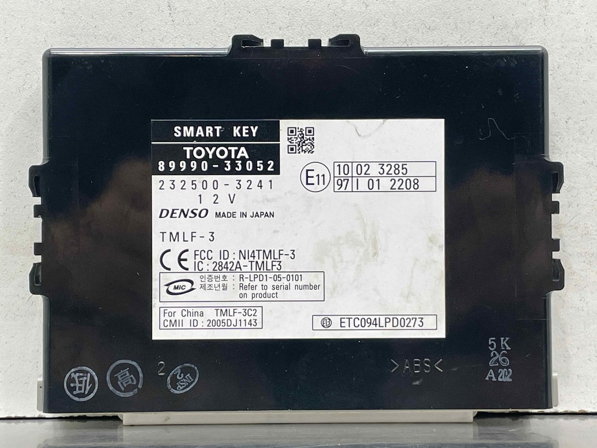 2008 Lexus ES350 Theft Locking Smart Key Computer Control Module