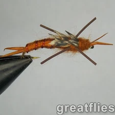 1 dozen (12) - Kaufmann's Stonefly Nymph - BROWN - Rubber Legs