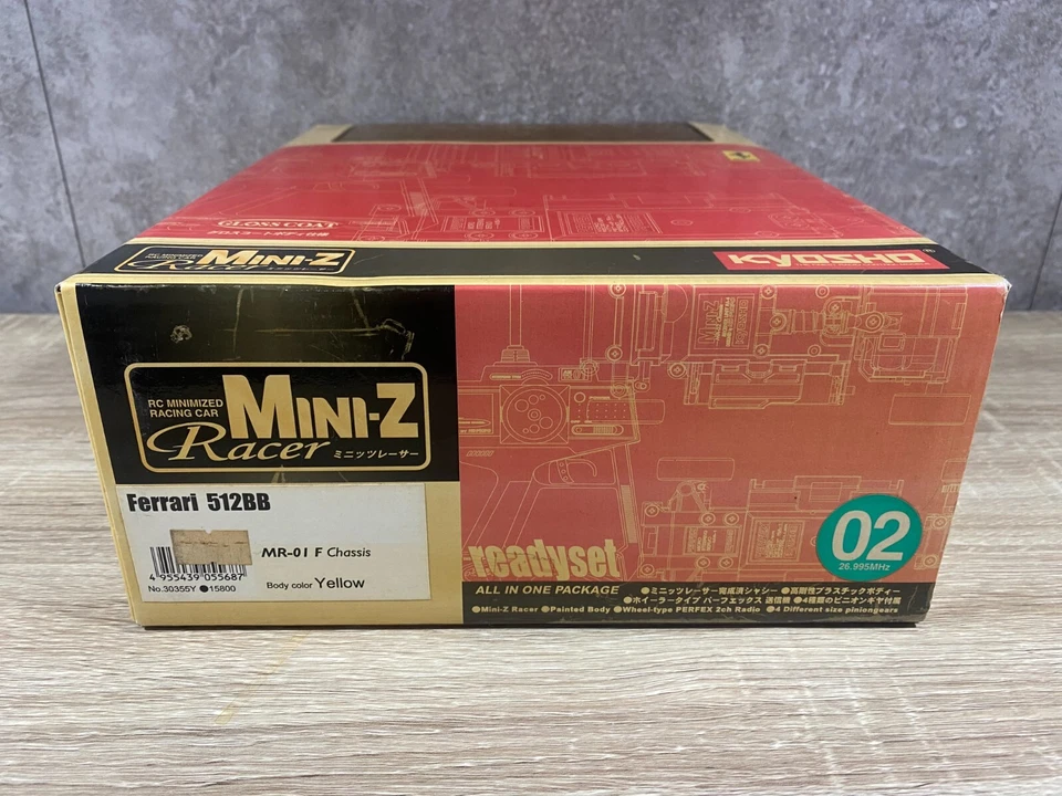 OLD Very Rare Kyosho MINI-Z Racer readyset Ferrari 512BB Yellow Japan F/S - Image 3 of 4