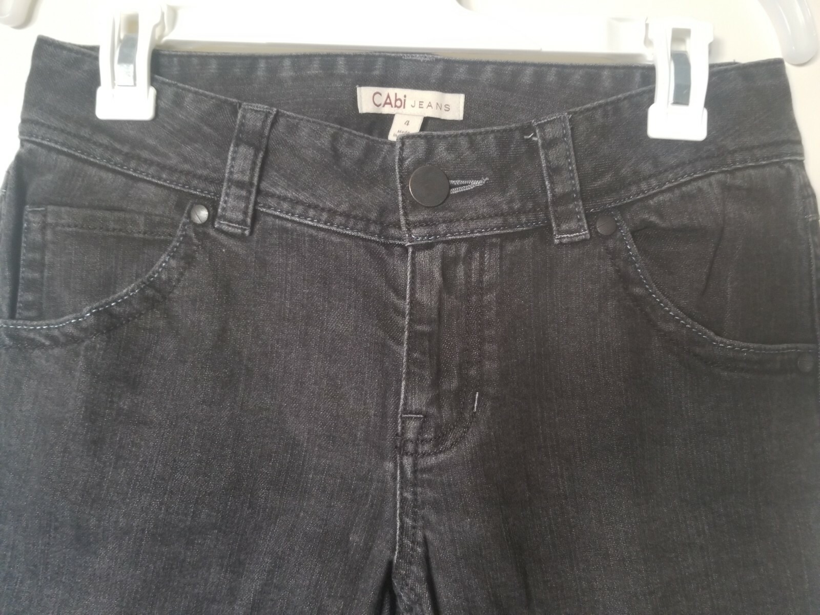 CAbi Jeans Basic Solid Black Wide Leg Zip Up Pock… - image 2