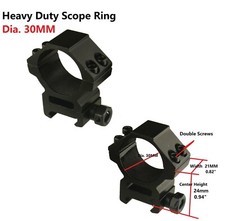 Heavy Duty 30mm Center Height .94" 24mm Low Profile Scope Rings Picainny Weaver